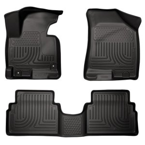 Kia Sportage Floor Liners - Front + Rear - Husky Liners - WeatherBeater - Black - `11-`12